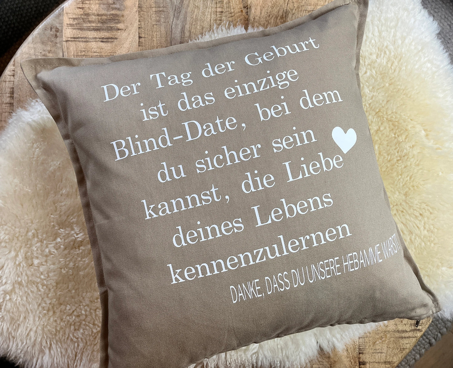 Kissen Hebamme Danke sagen