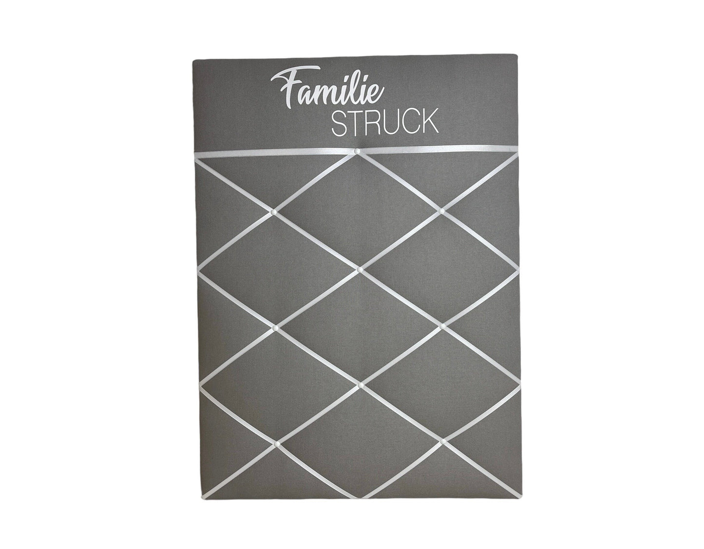 Memoboard Familie grau personalisiert