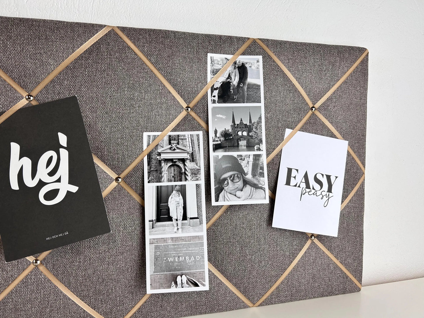 Memoboard beige hellgrau