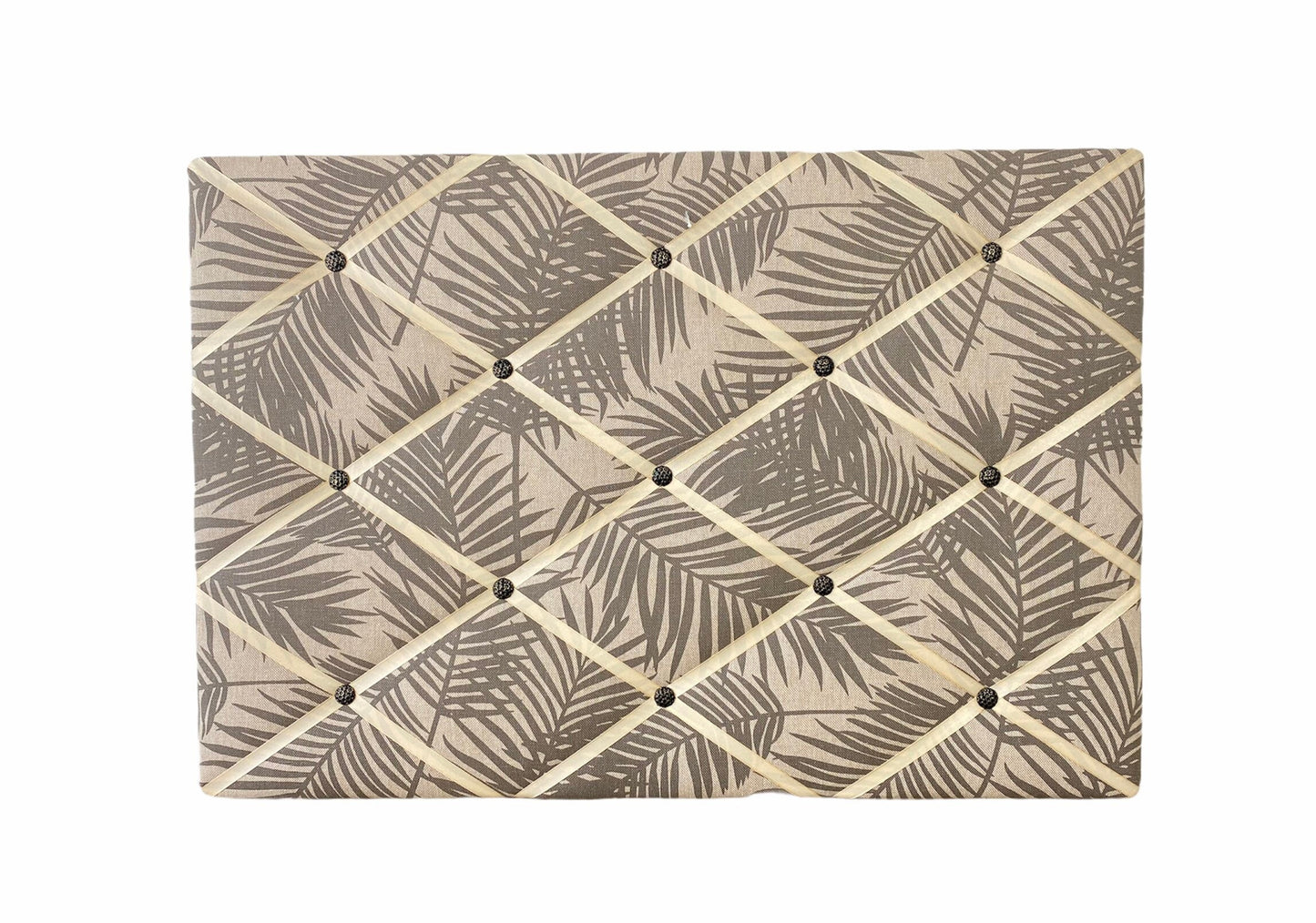 Memoboard Blätter taupe