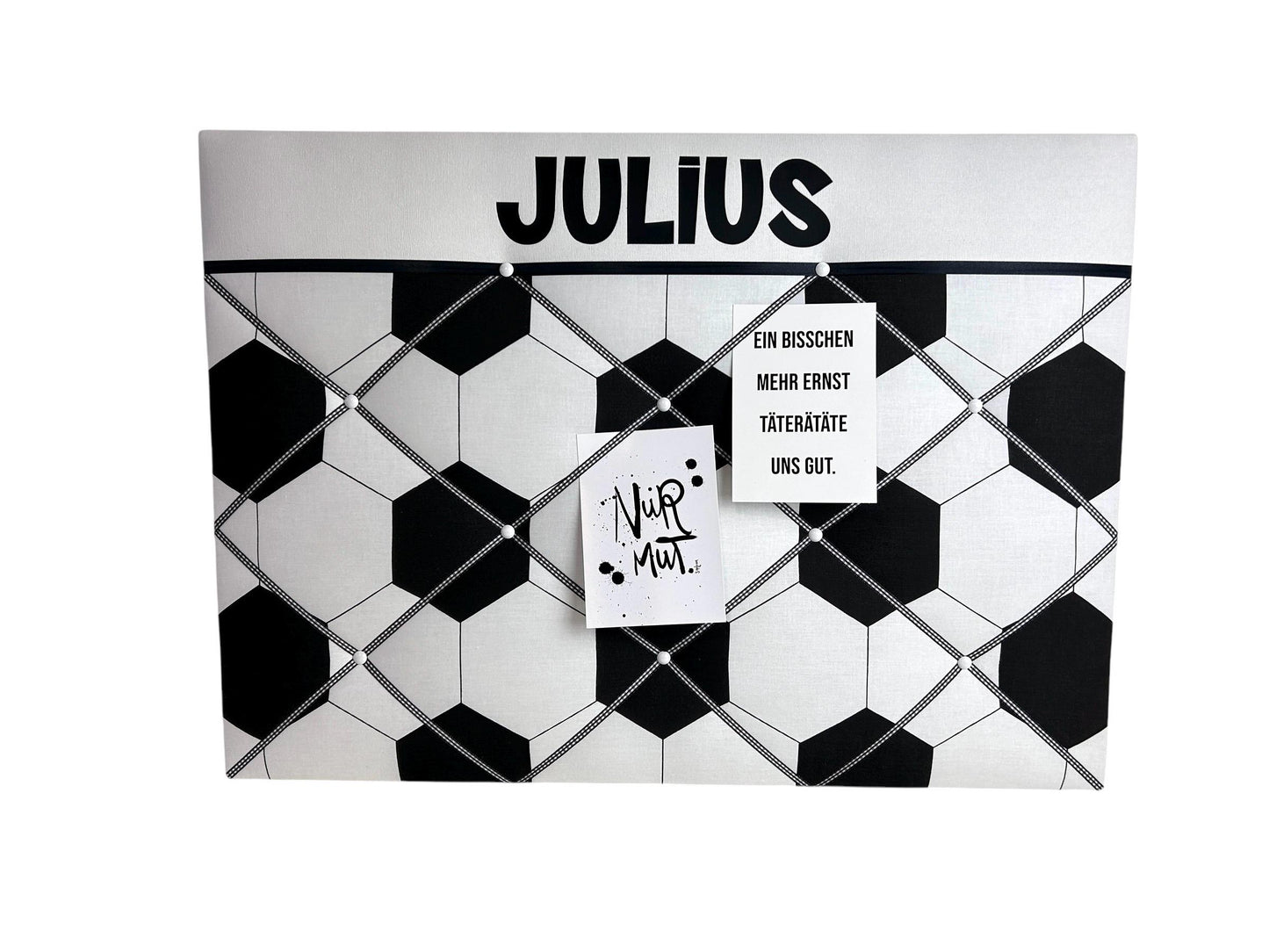 Fußball-Memoboard personalisiert