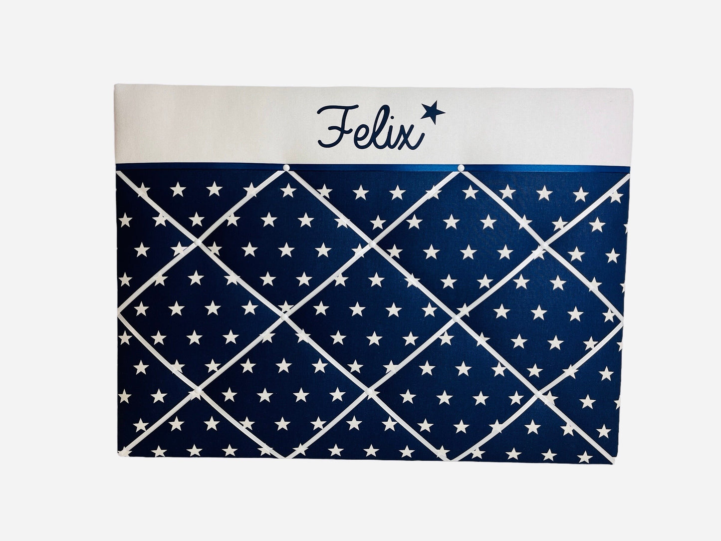 Memoboard personalisiert Stern blau