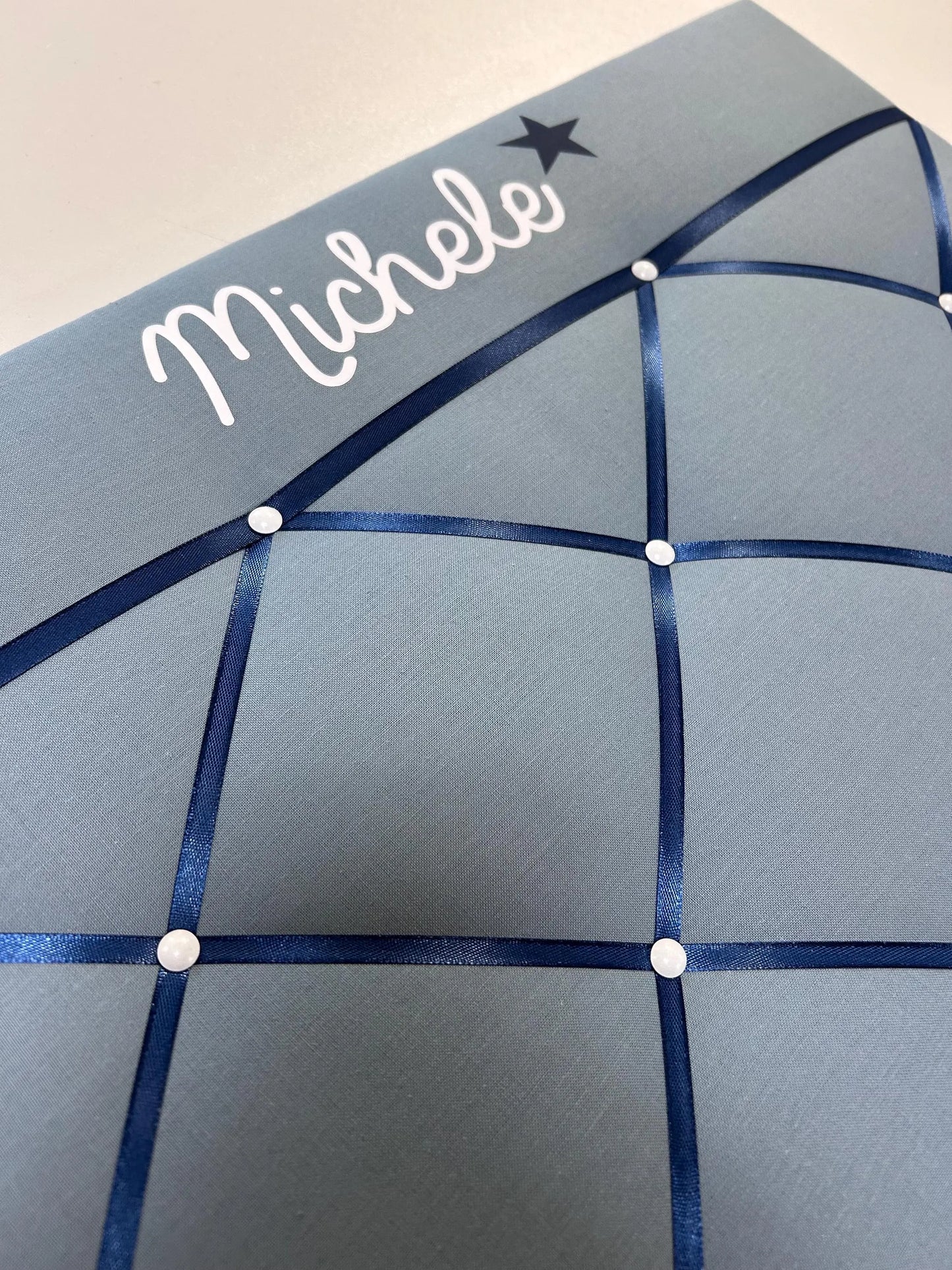 Memoboard personalisiert Wunschgrösse blau Stern