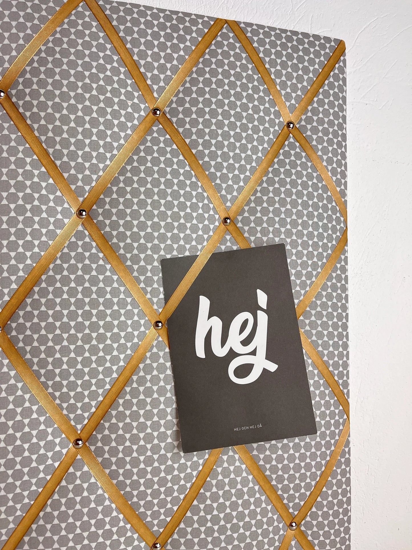 Memoboard Retro grau gold Wunschgröße