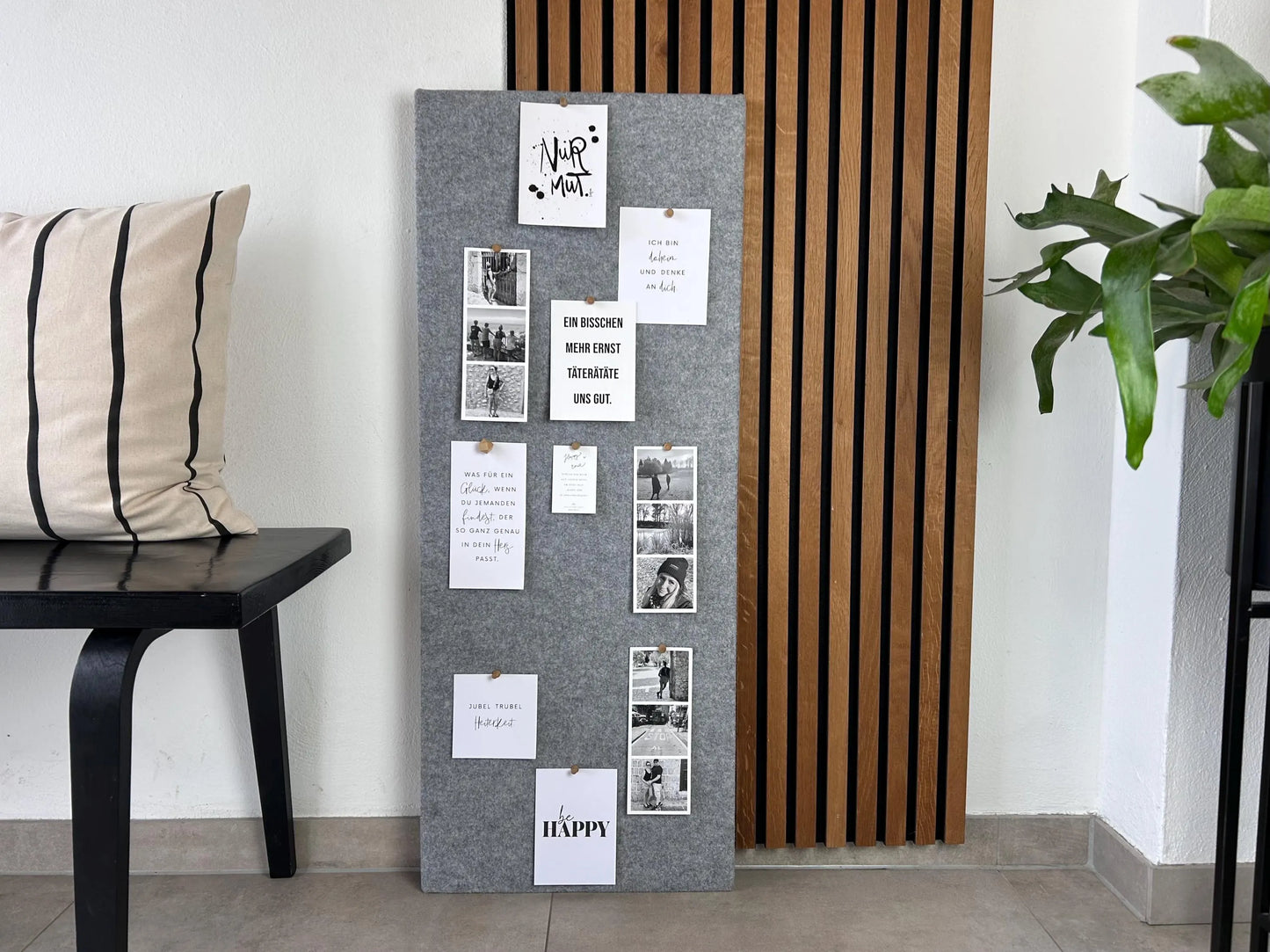 Pinnwand Pinboard Filz Scandi grau