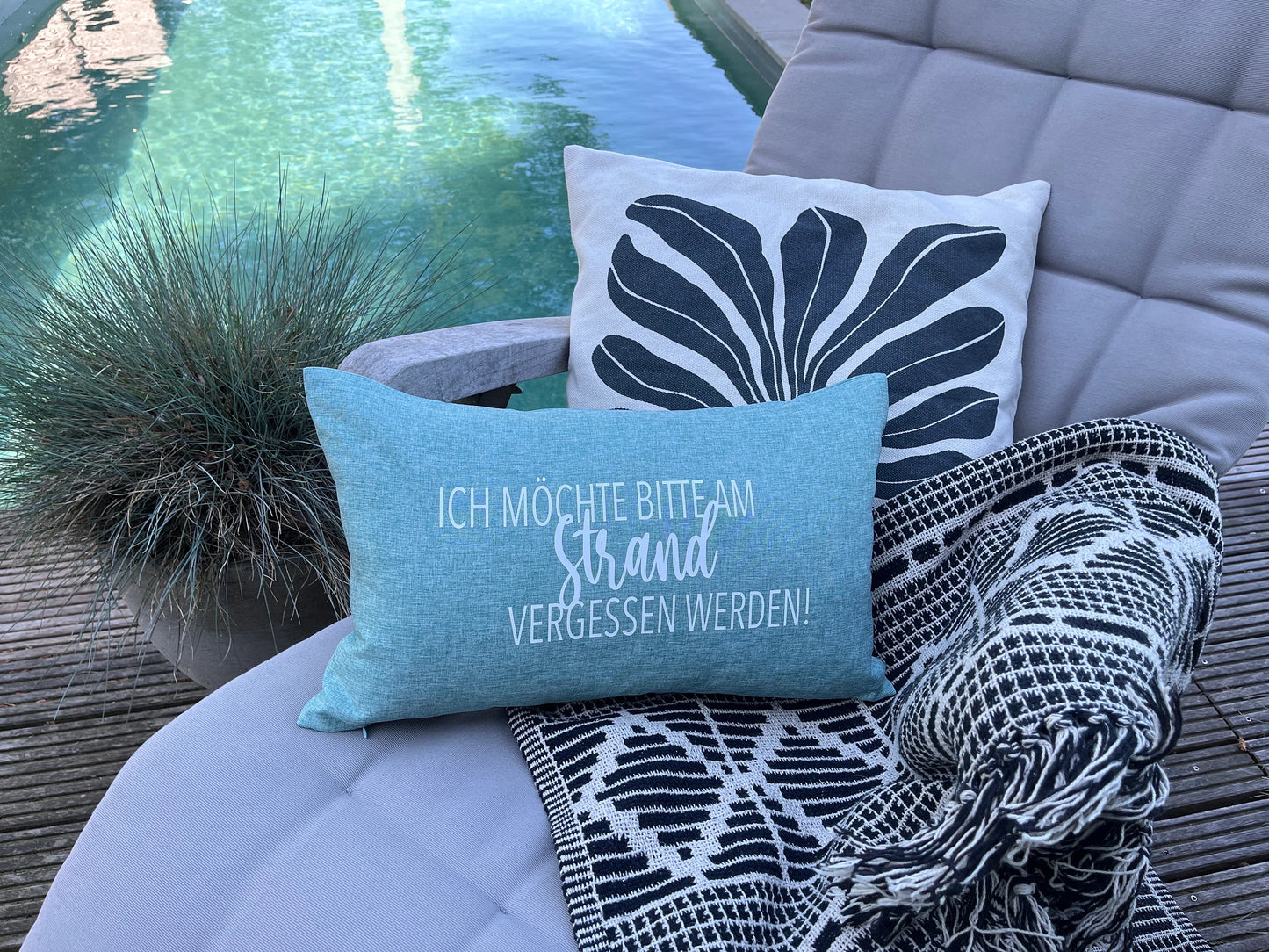 Strandkissen Outdoor aqua