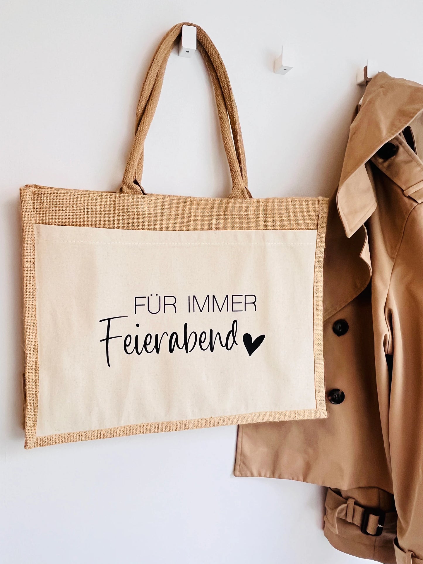 Jutetasche Shopper Jutebag Ruhestand