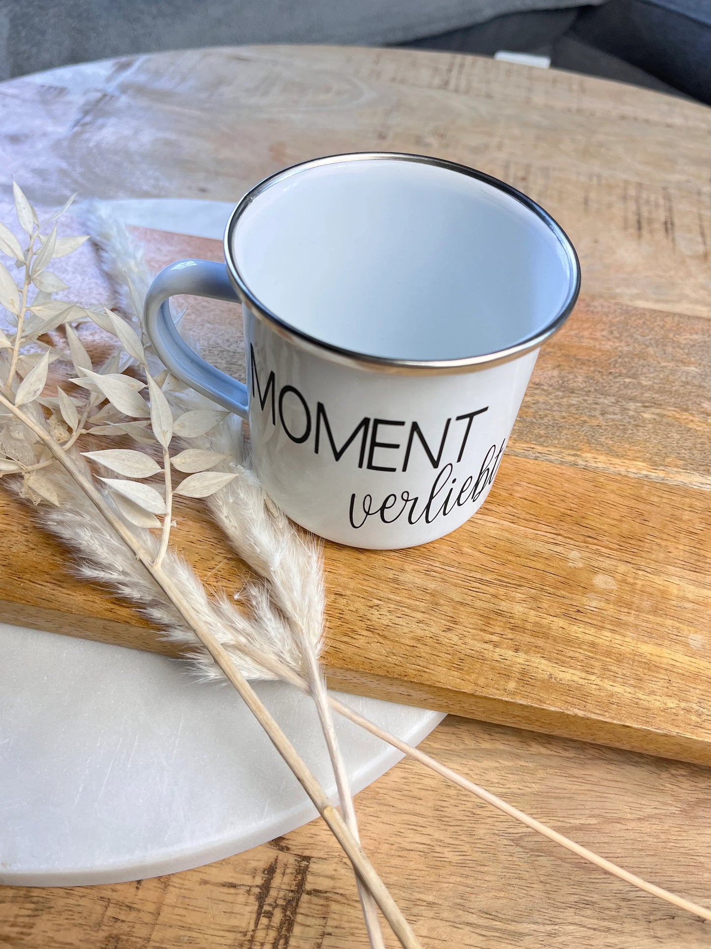 Emaille Tasse MOMENTverliebt
