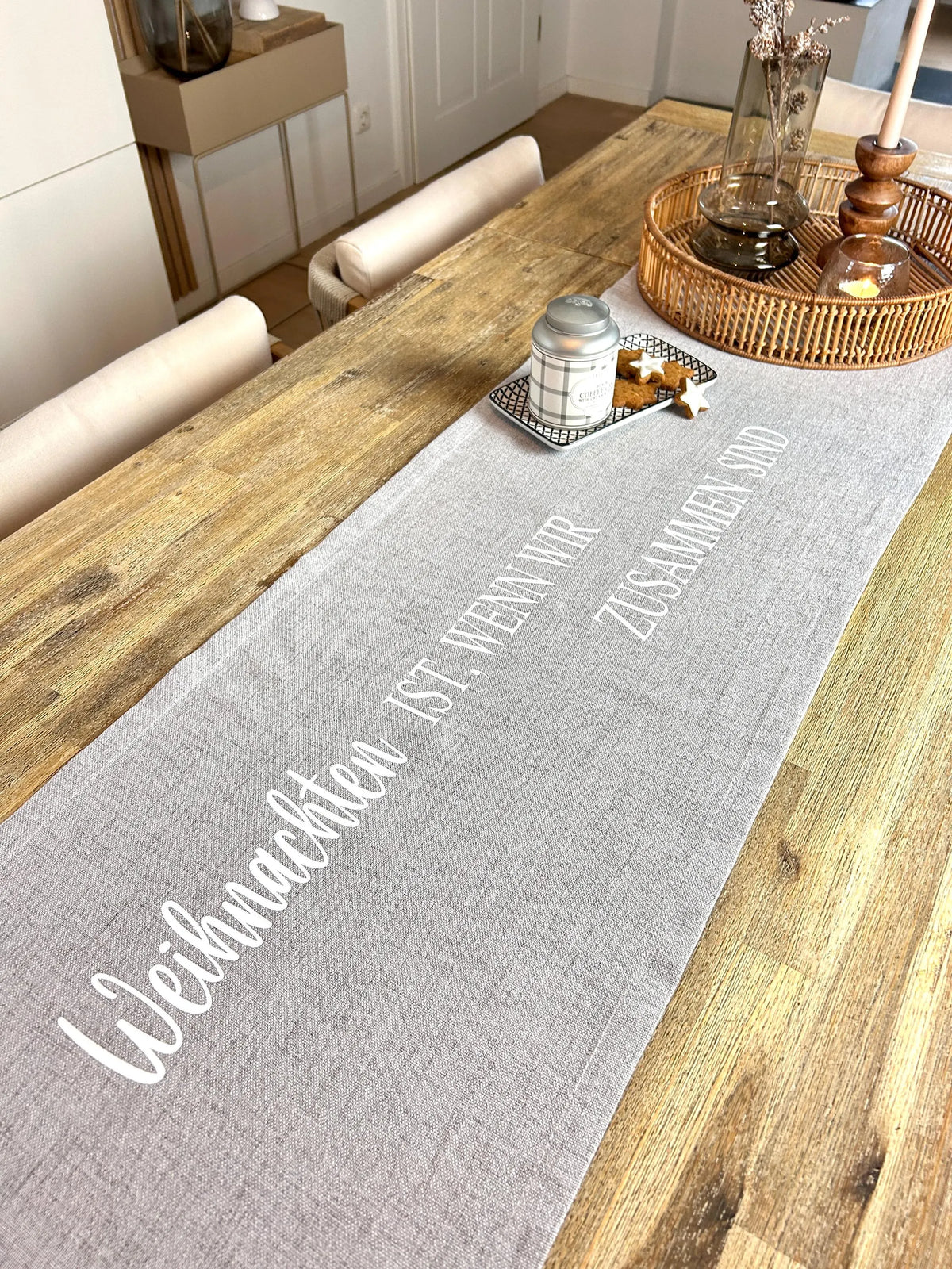 Tischläufer Weihnachten ist, wenn wir zusammen sind