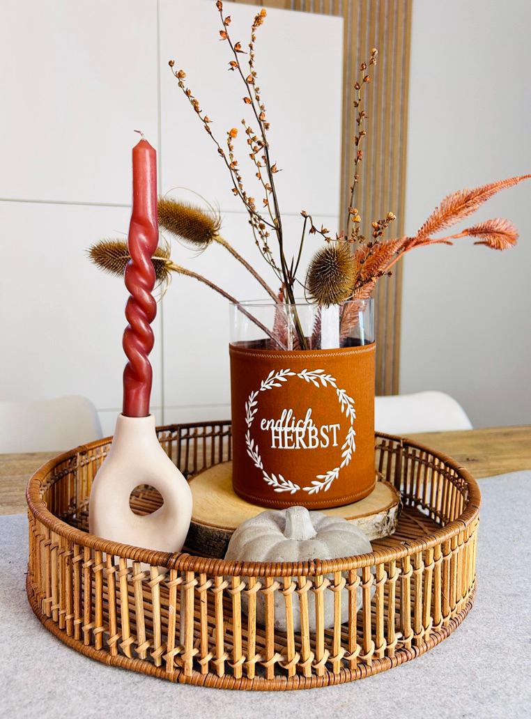 Windlicht Vase endlich Herbst