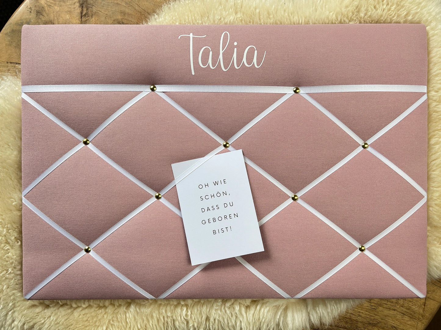 Memoboard personalisiert Wunschgröße altrosa