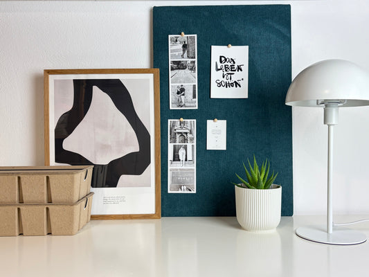 Pinnwand Pinboard Fotoboard petrol