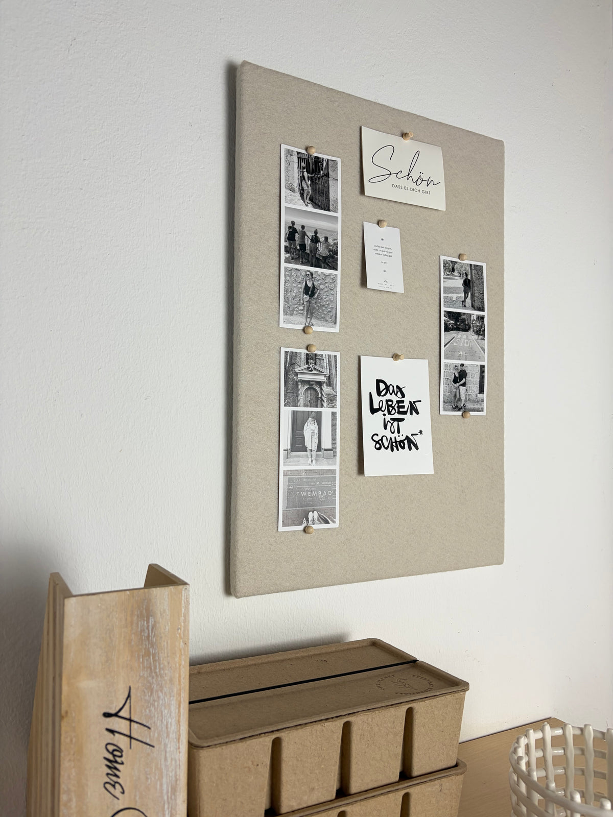 Pinnwand Pinboard Filz Scandi creme