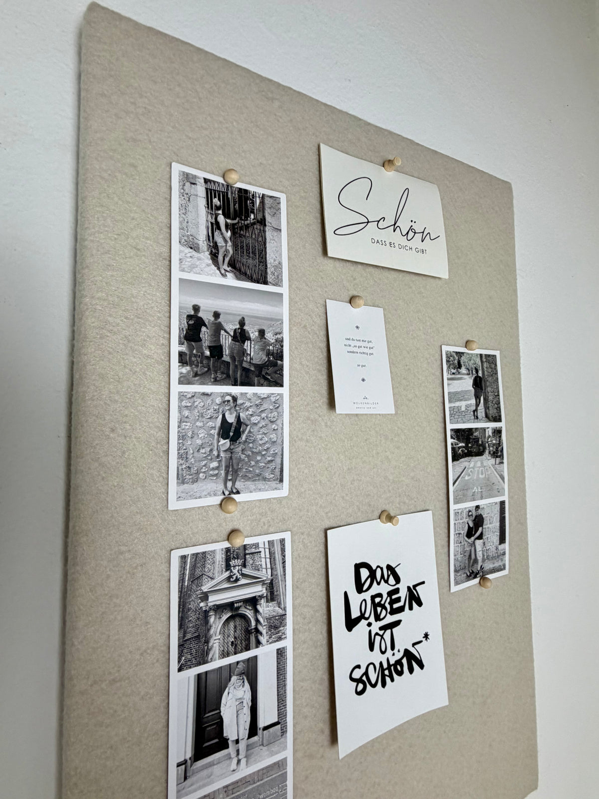 Pinnwand Pinboard Filz Scandi creme