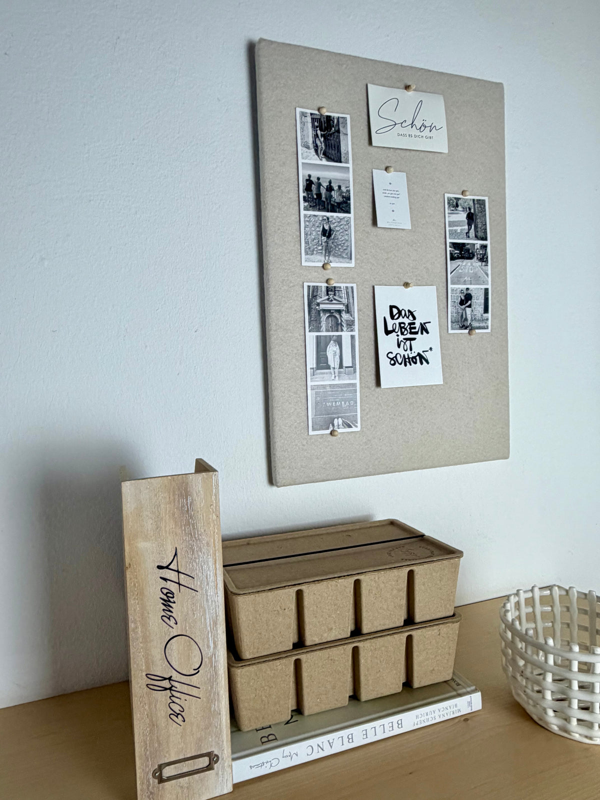 Pinnwand Pinboard Filz Scandi creme