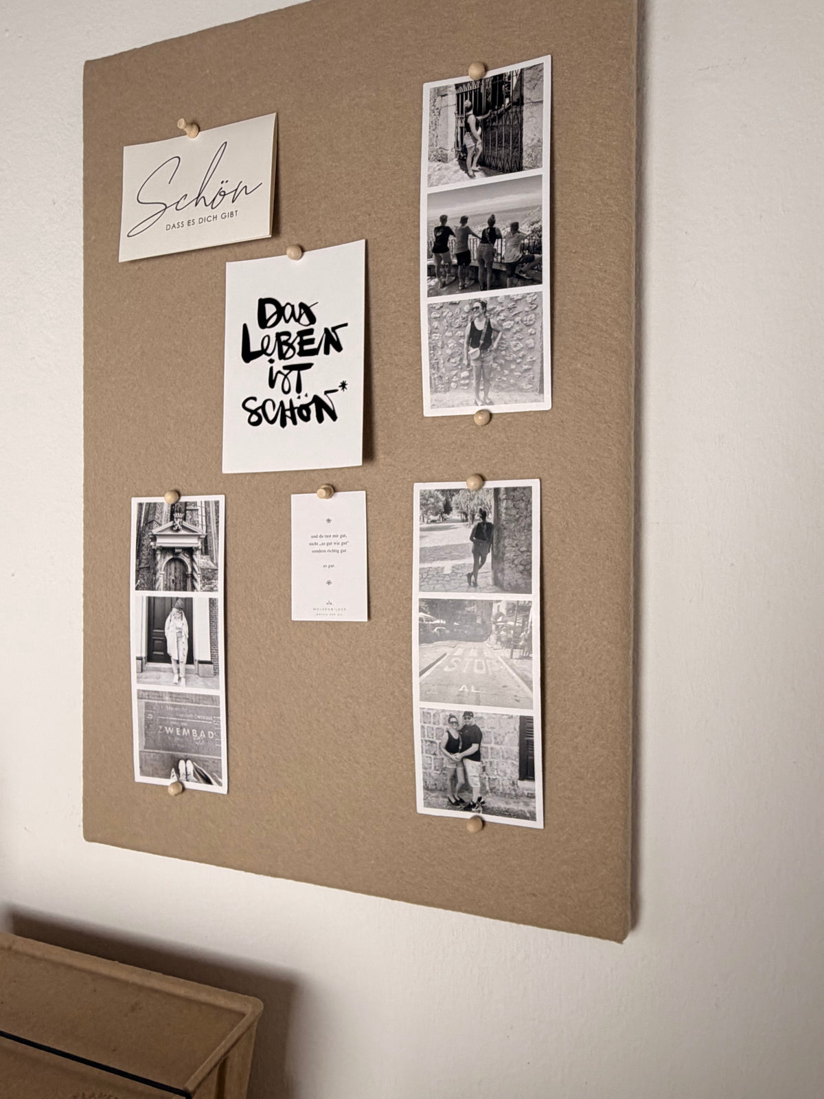 Pinnwand Pinboard Filz Scandi sand
