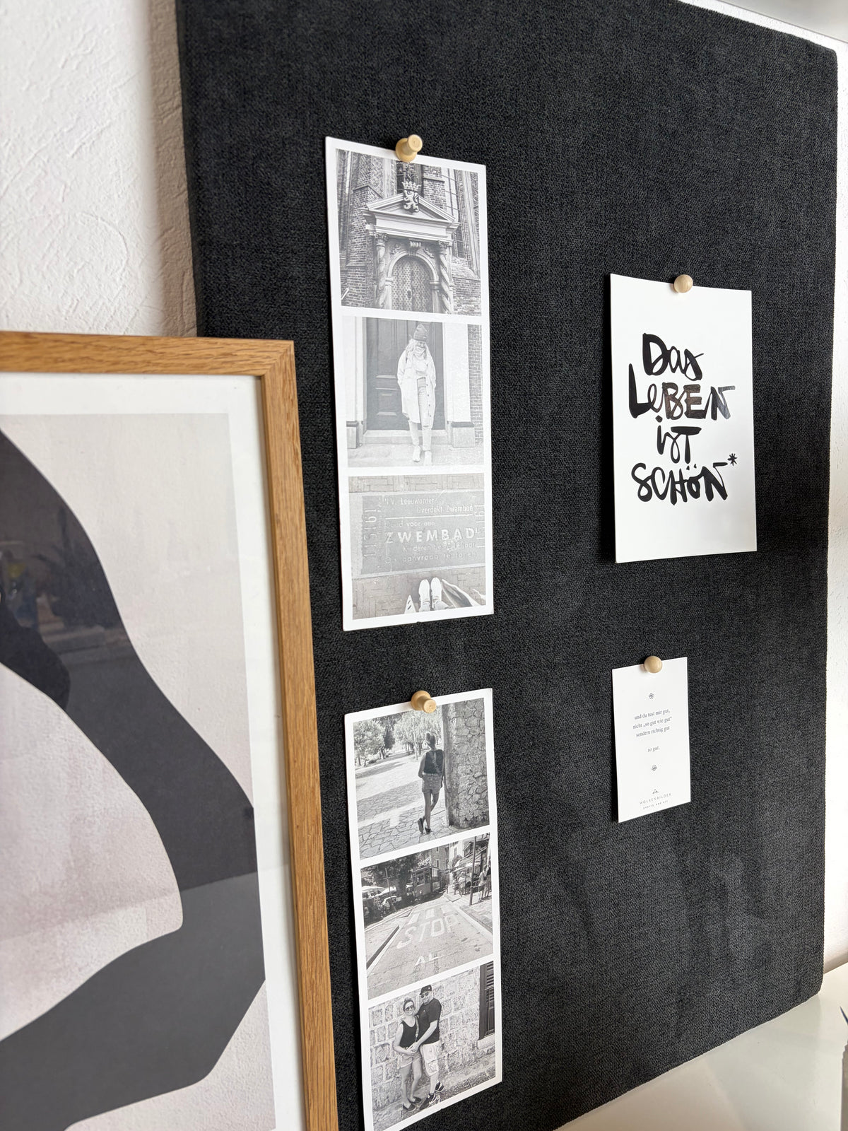 Pinnwand Pinboard Fotoboard anthrazit