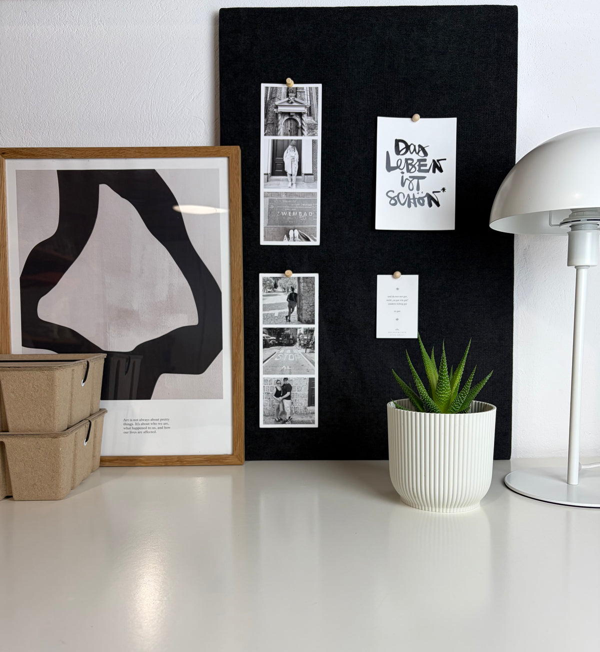 Pinnwand Pinboard Fotoboard anthrazit