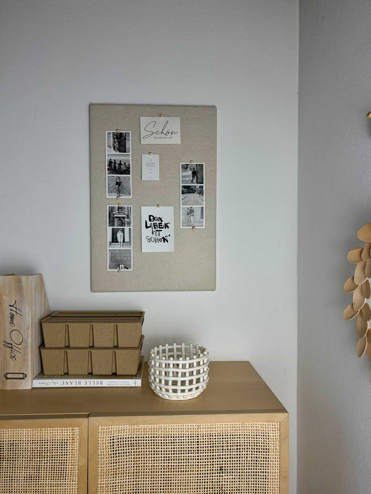 Pinnwand Pinboard Filz Scandi creme