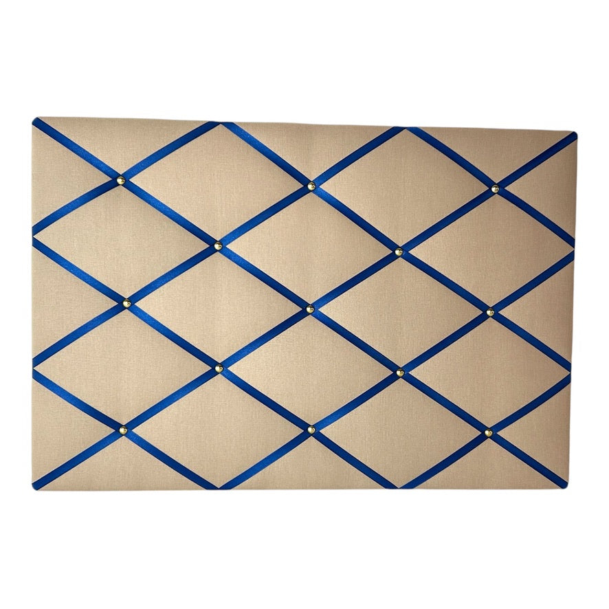 Memoboard Canvas beige - marineblau