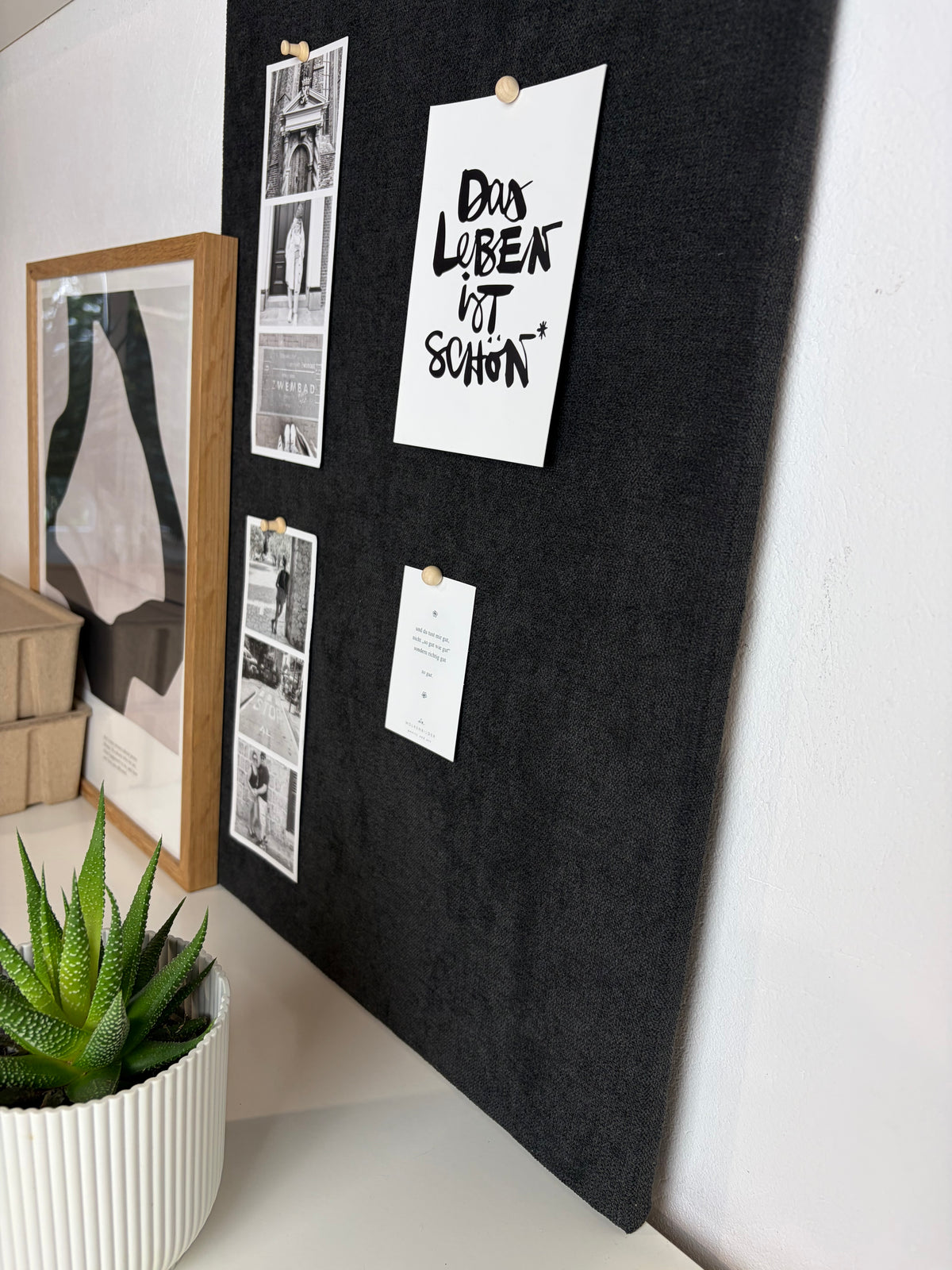 Pinnwand Pinboard Fotoboard anthrazit