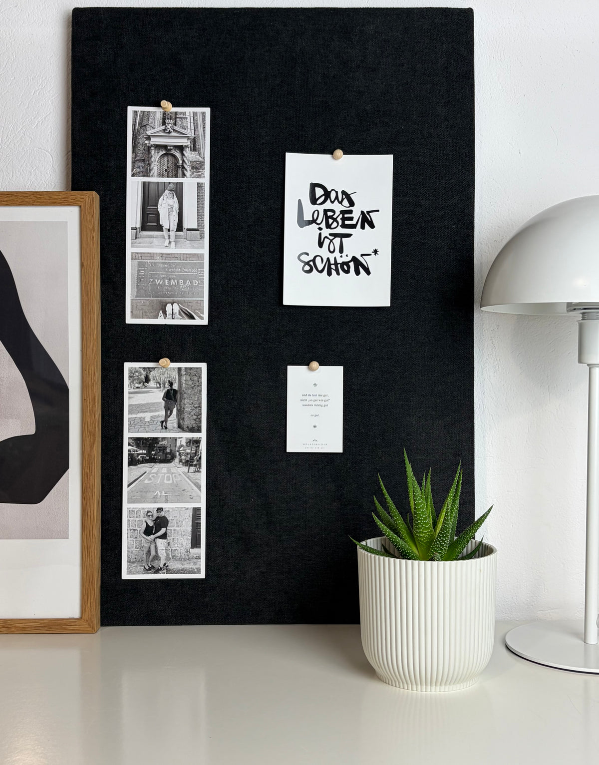 Pinnwand Pinboard Fotoboard anthrazit