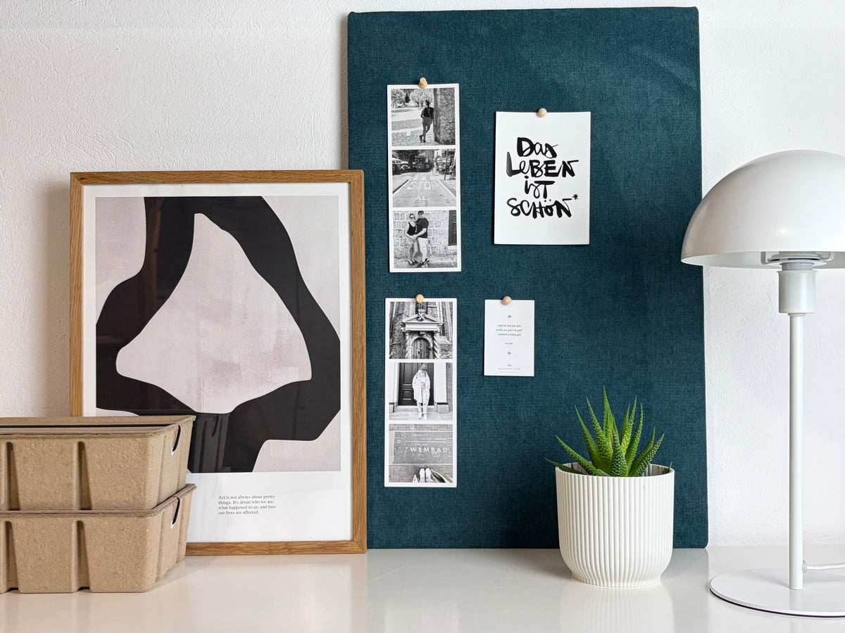 Pinnwand Pinboard Fotoboard petrol