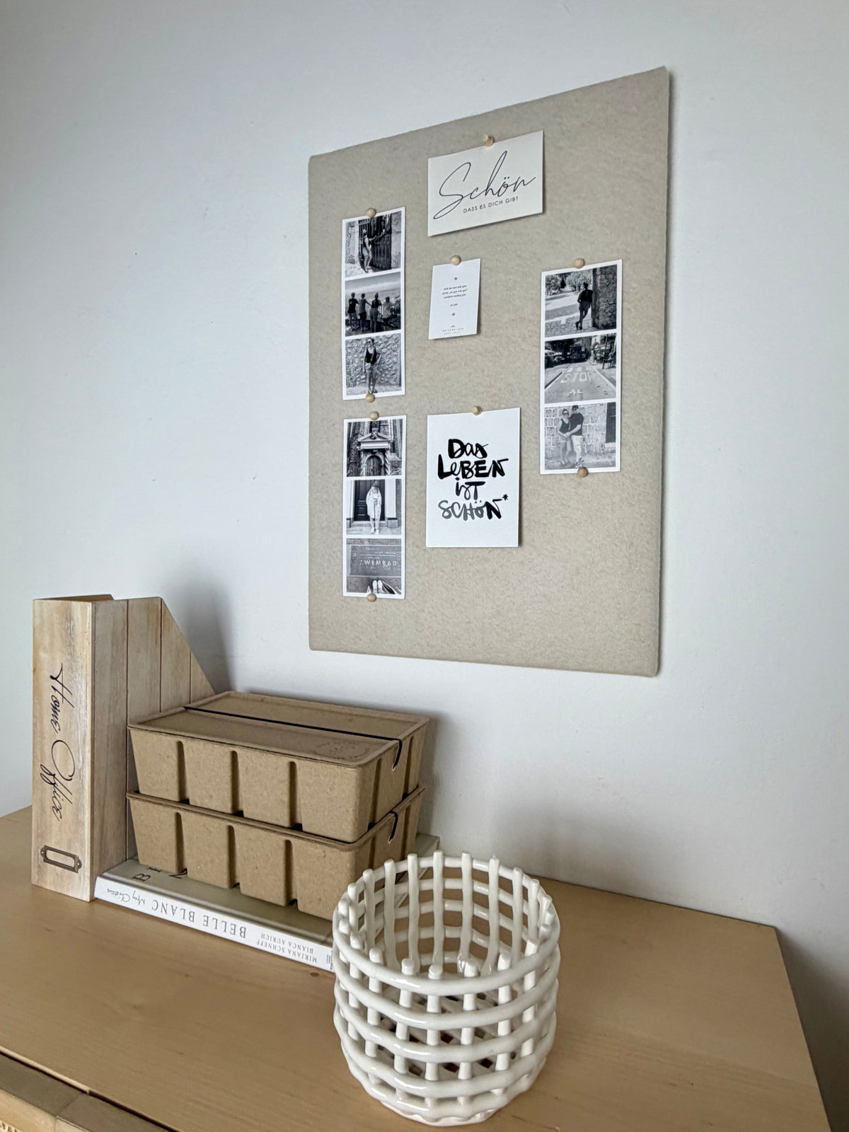 Pinnwand Pinboard Filz Scandi creme