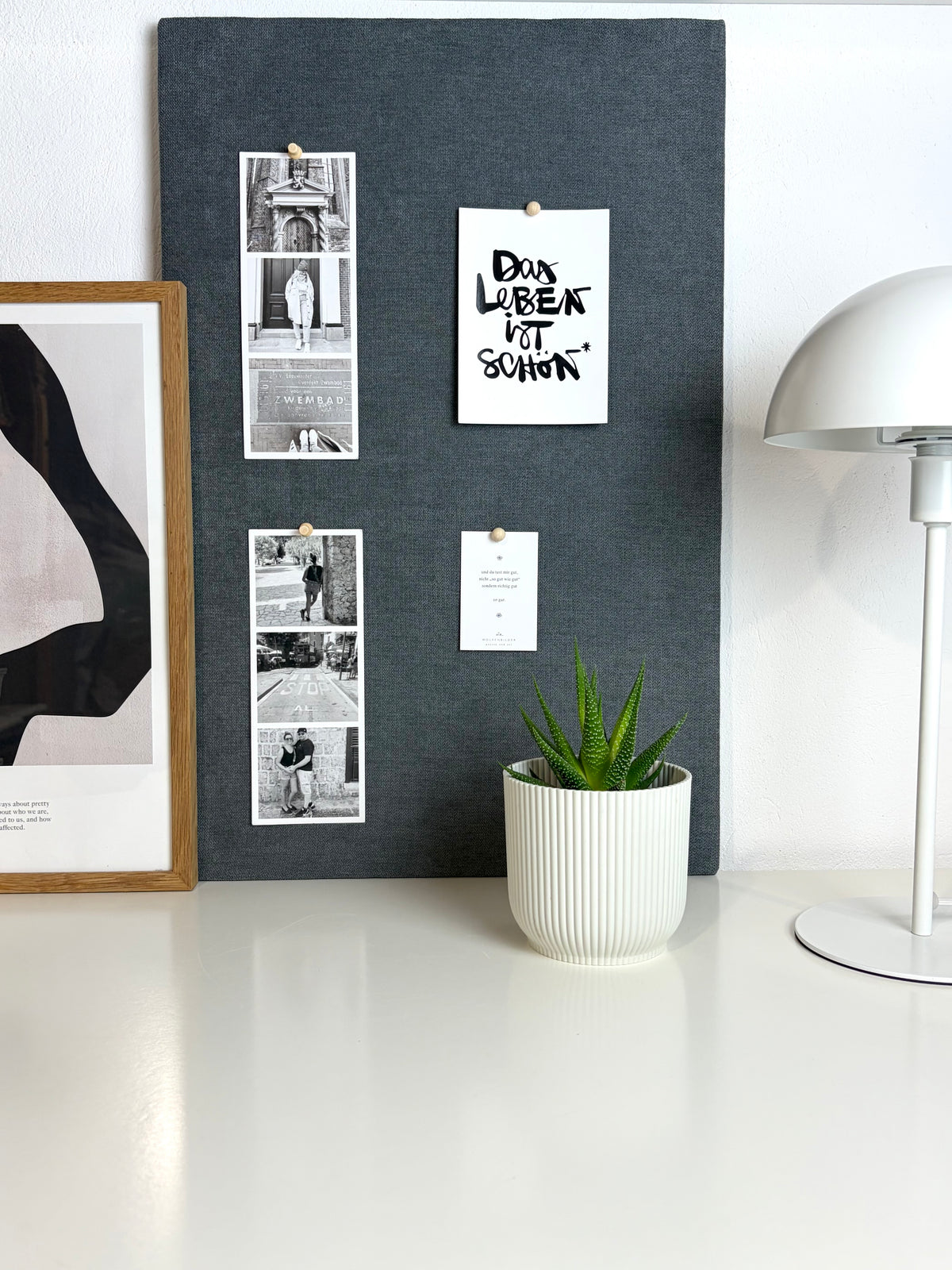 Pinnwand Pinboard Fotoboard grau