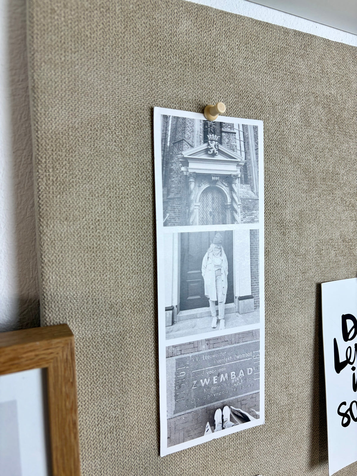 Pinnwand Pinboard Fotoboard beige