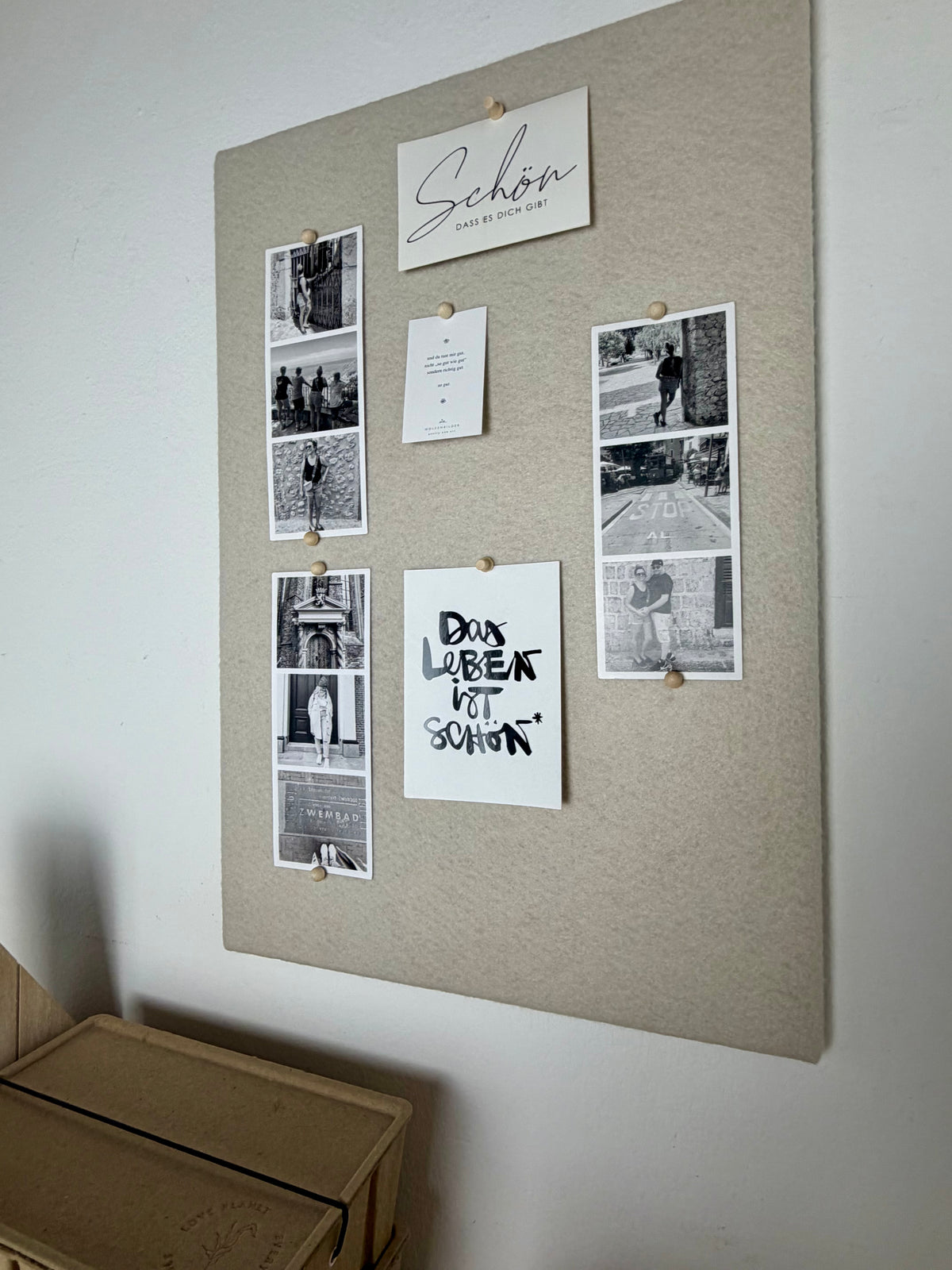 Pinnwand Pinboard Filz Scandi creme