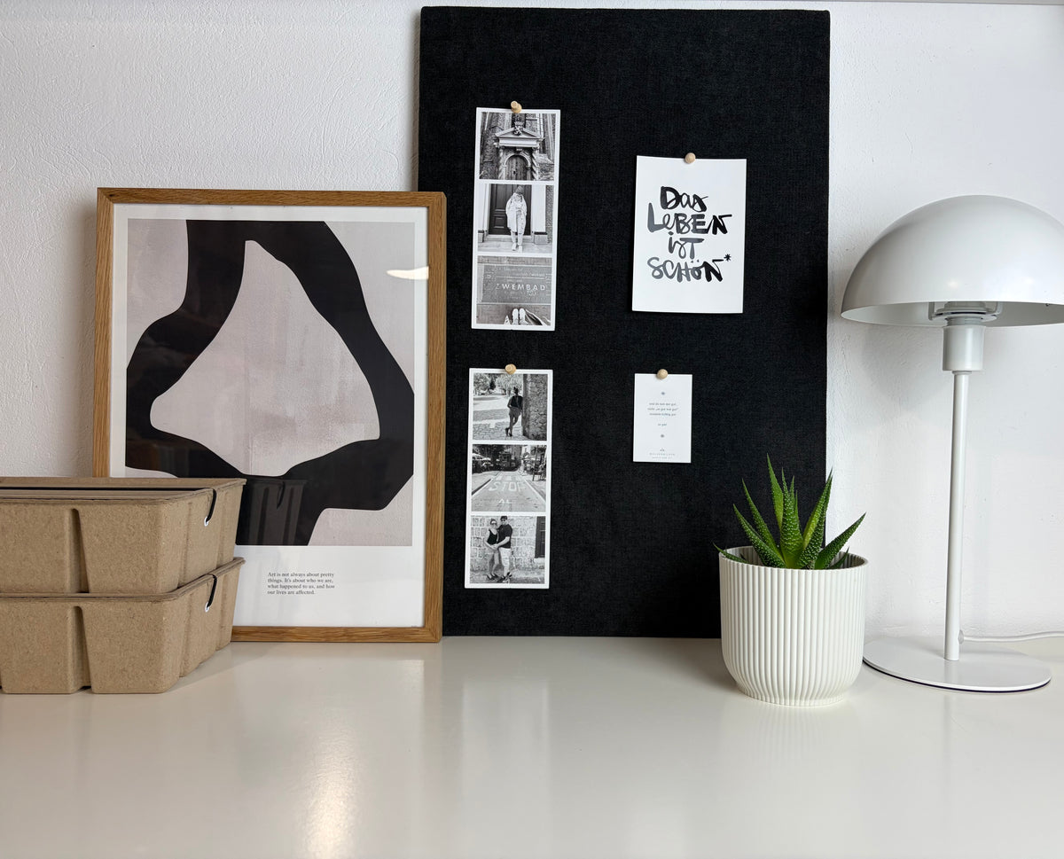 Pinnwand Pinboard Fotoboard anthrazit