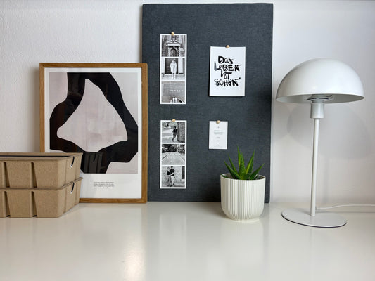 Pinnwand Pinboard Fotoboard grau