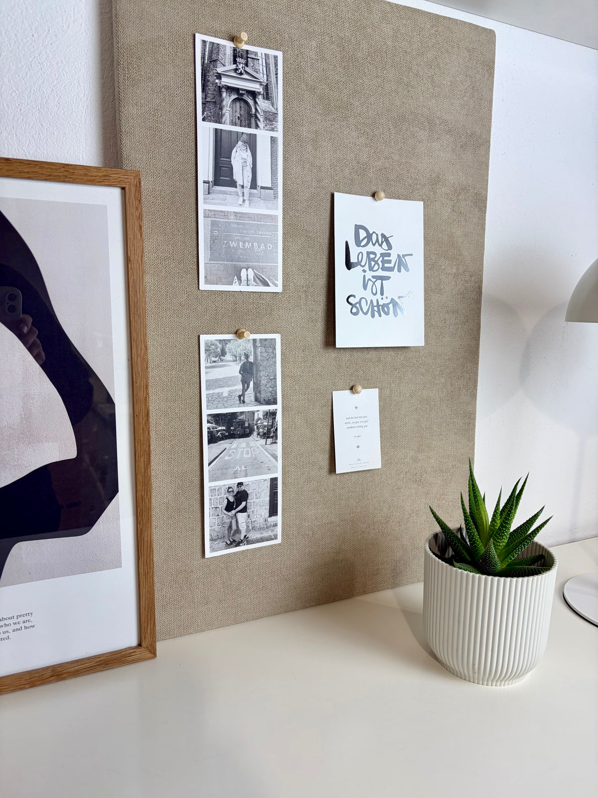 Pinnwand Pinboard Fotoboard beige