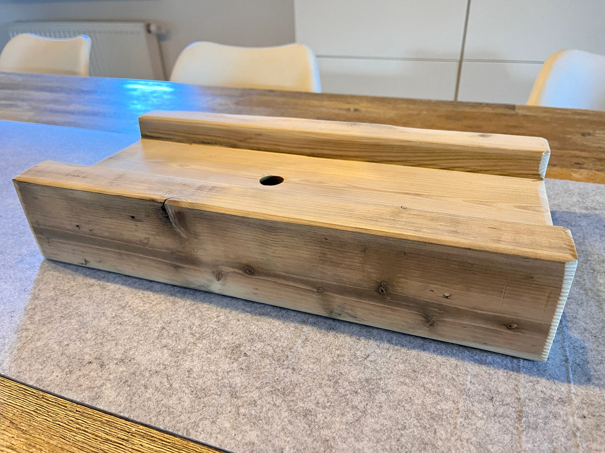 Adventskranz Upcycling Holztablett