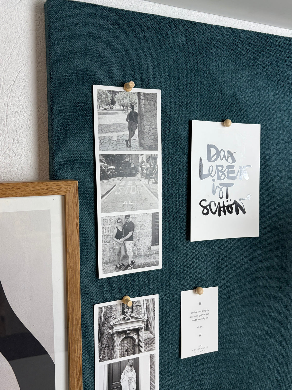 Pinnwand Pinboard Fotoboard petrol