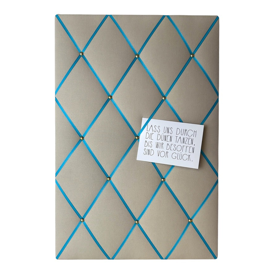 Memoboard Canvas beige - türkis
