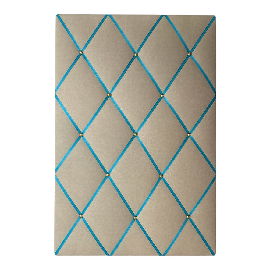 Memoboard Canvas beige - türkis