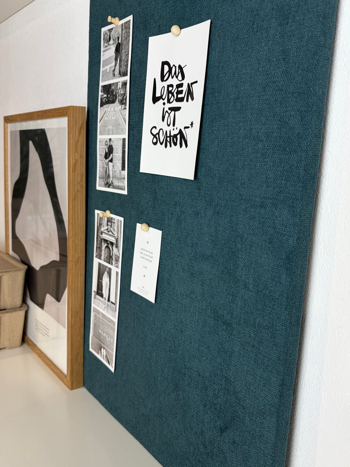 Pinnwand Pinboard Fotoboard petrol