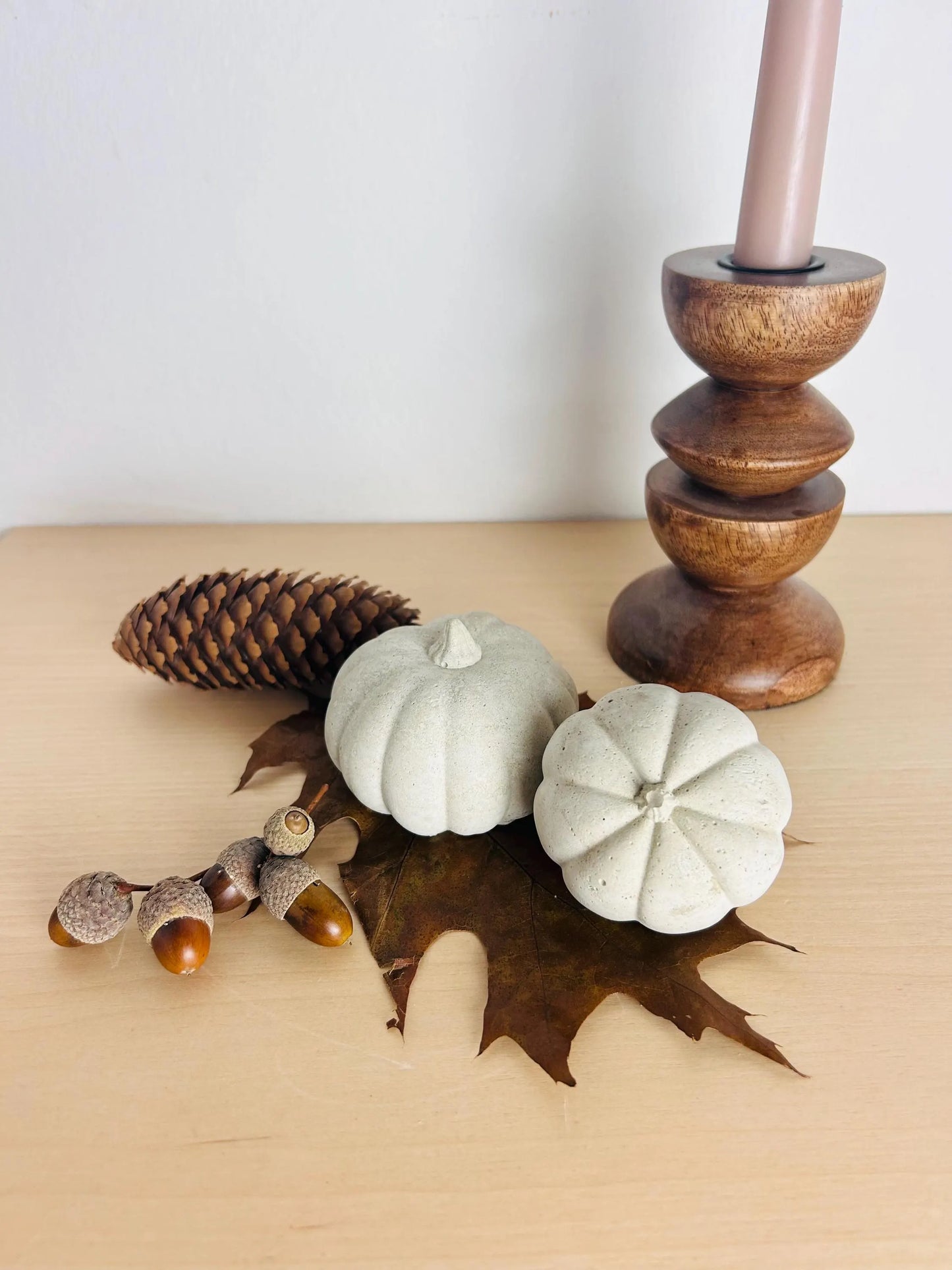 Beton Kürbis-Paar Herbstdeko