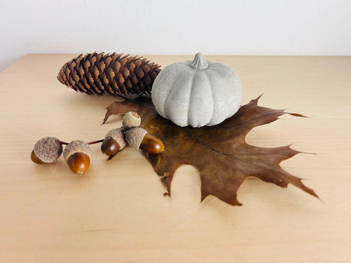 Beton Kürbis-Paar Herbstdeko