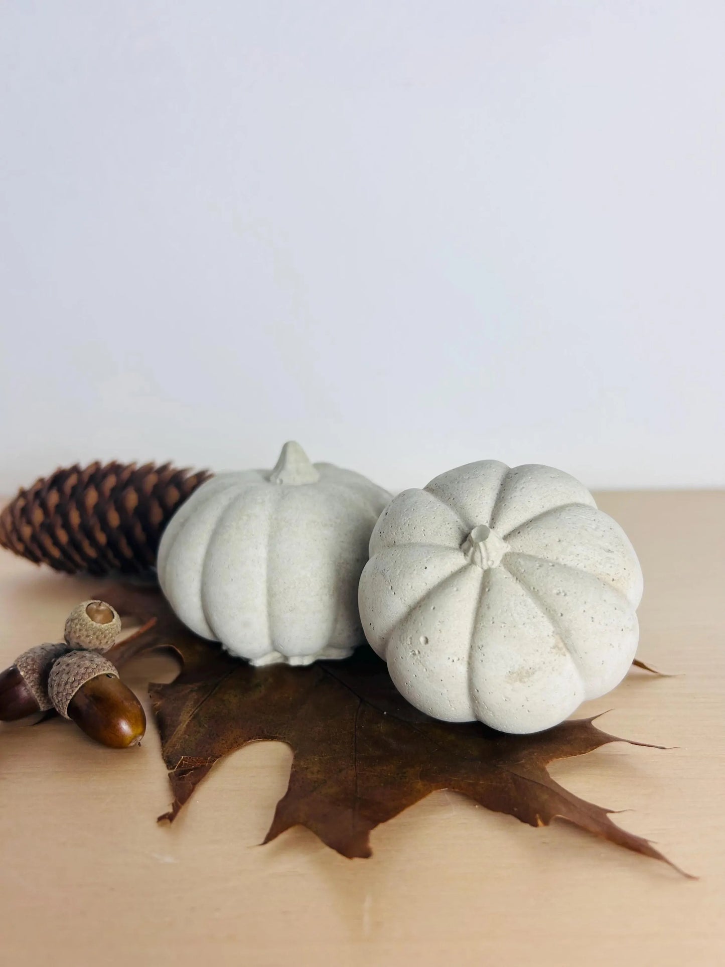 Beton Kürbis-Paar Herbstdeko