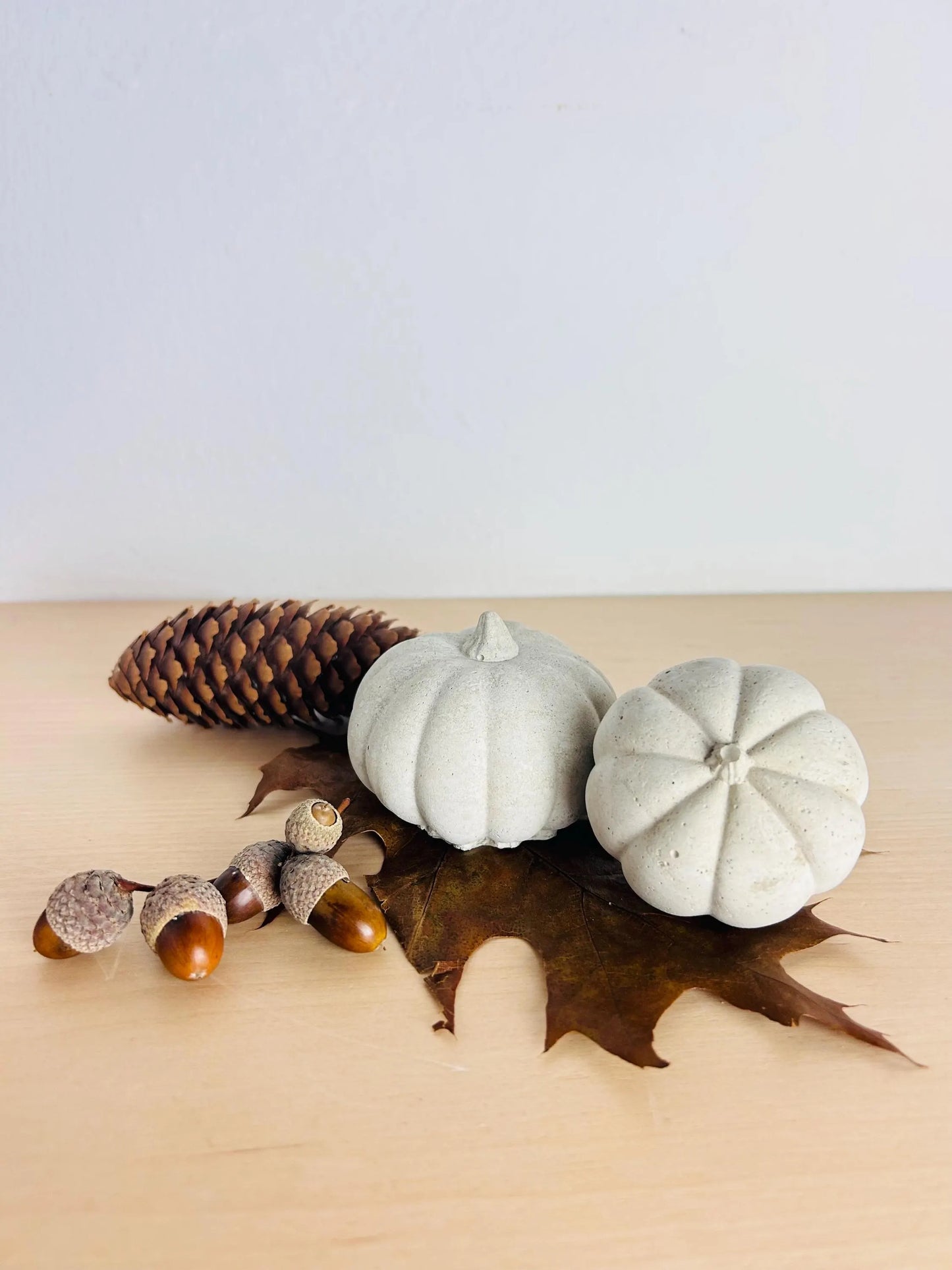 Beton Kürbis-Paar Herbstdeko