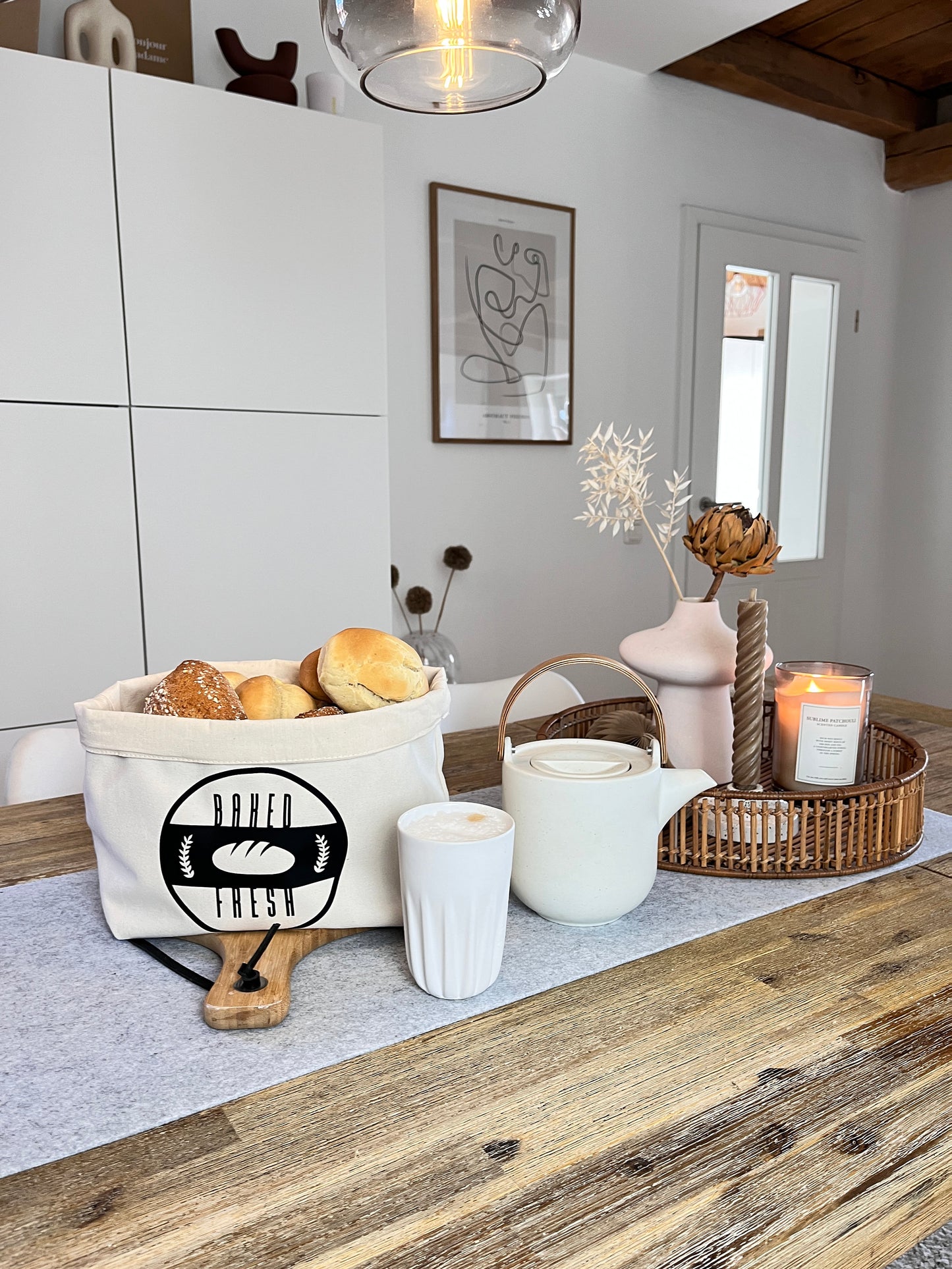Brötchenkorb baked fresh skandinavisch