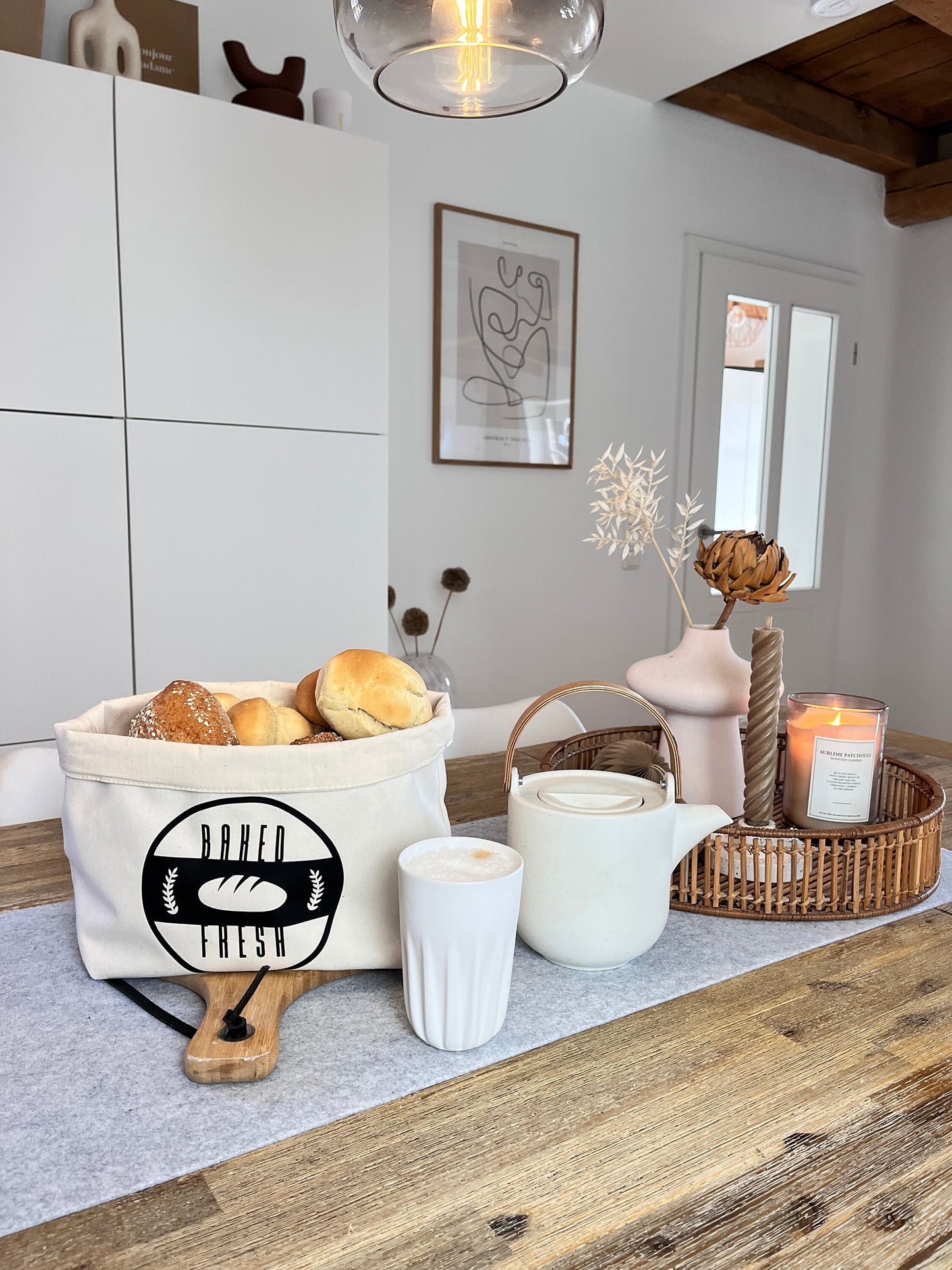 Brötchenkorb baked fresh skandinavisch