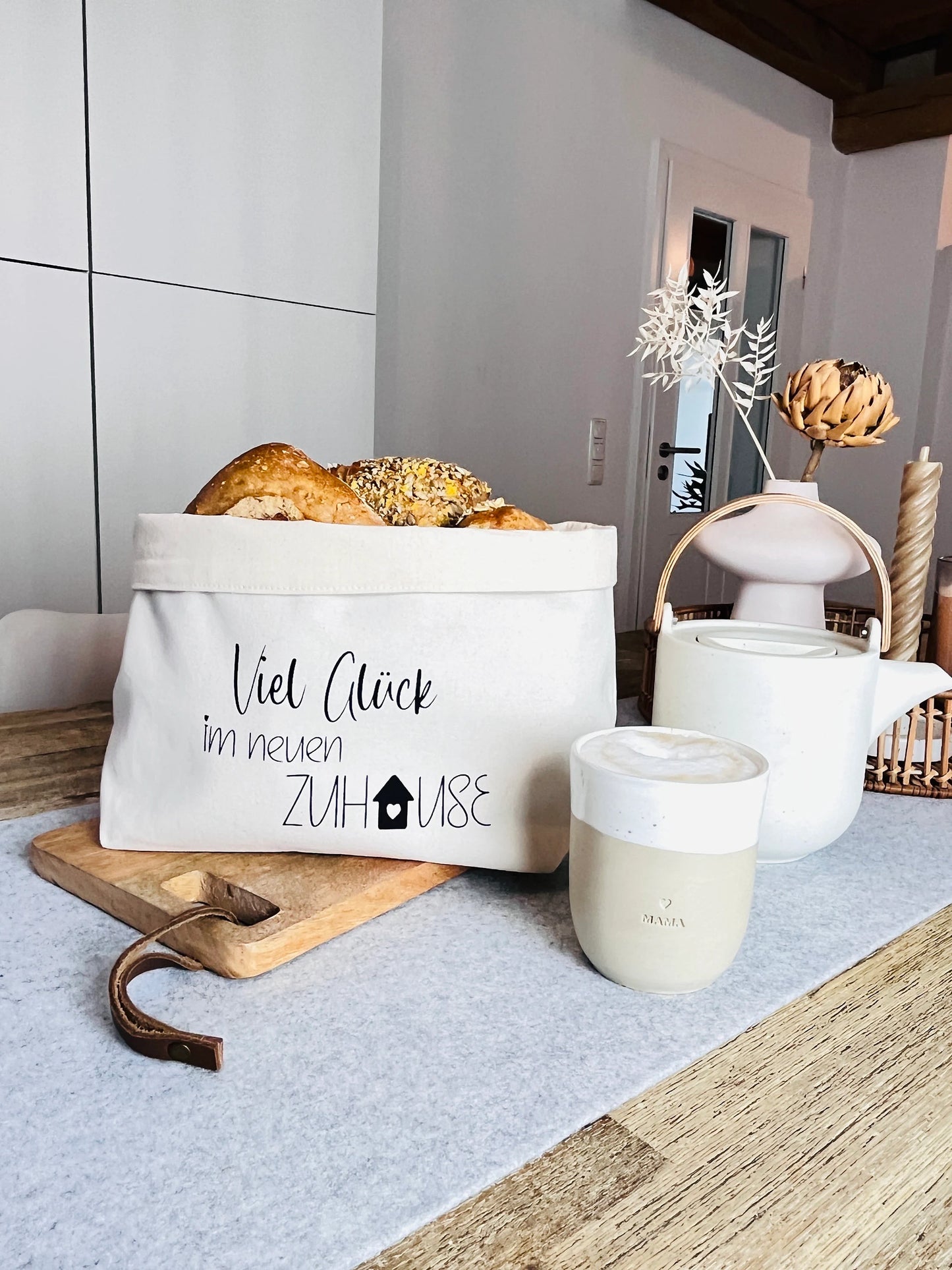 Brötchenkorb Viel Glück im neuen Zuhause Einweihung