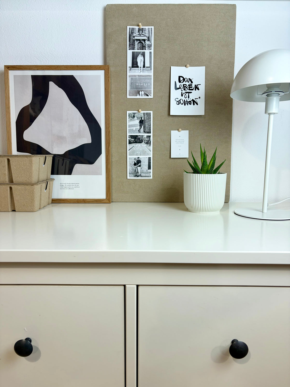 Pinnwand Pinboard Fotoboard beige