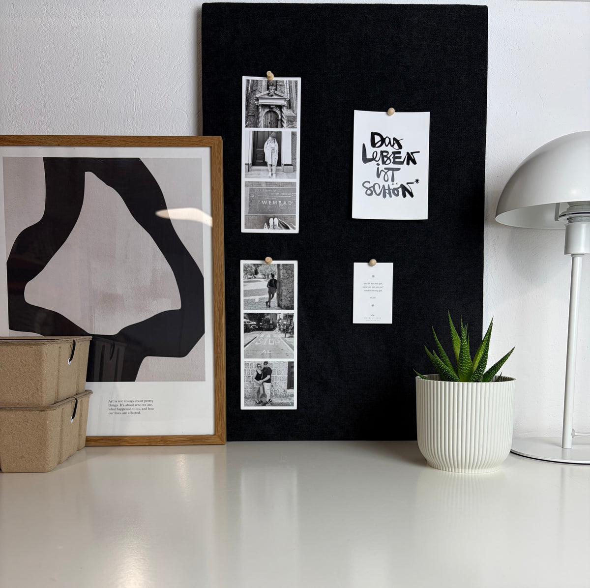 Pinnwand Pinboard Fotoboard anthrazit