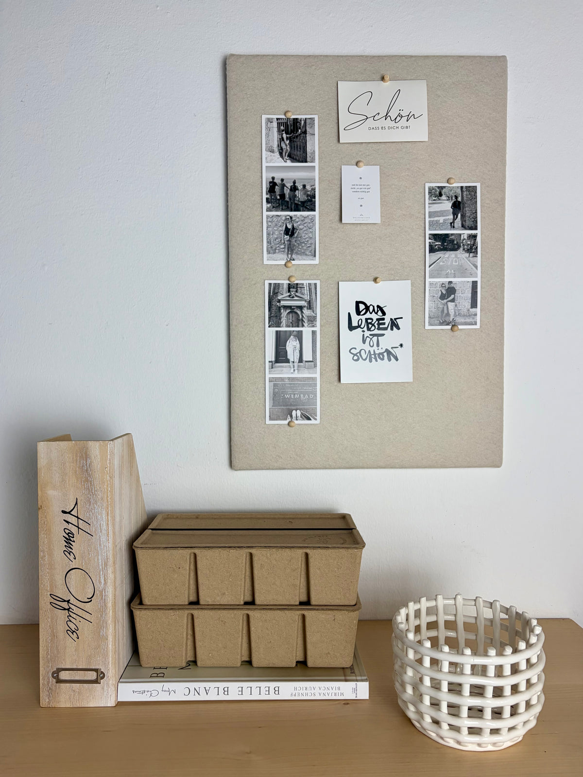 Pinnwand Pinboard Filz Scandi creme