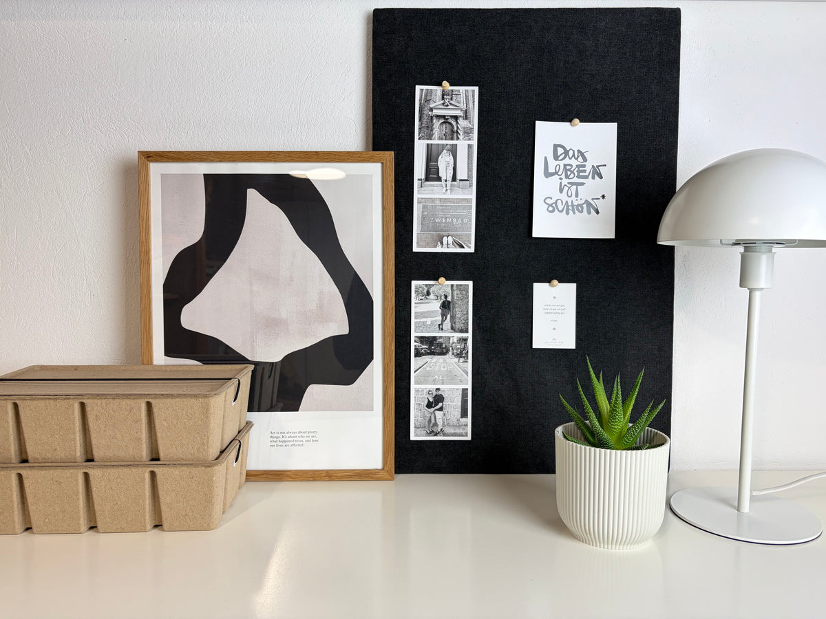 Pinnwand Pinboard Fotoboard anthrazit